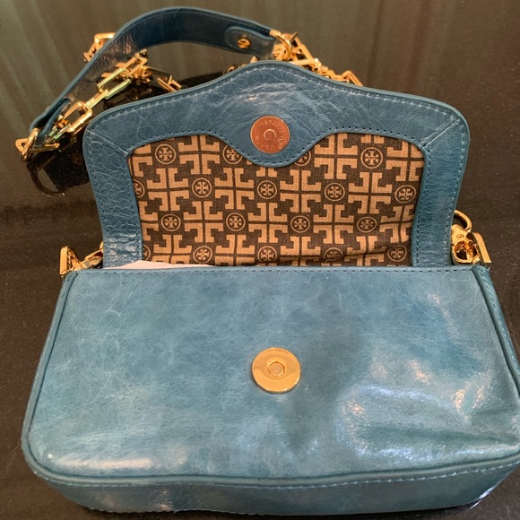 Tory Burch Blue Leather Crossbody - Picture 6 of 8